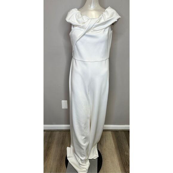 NWT Black Halo Liliana Off-the-Shoulder Wide-Leg Jumpsuit Soze 12 $525
